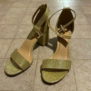 Golden chunk heels